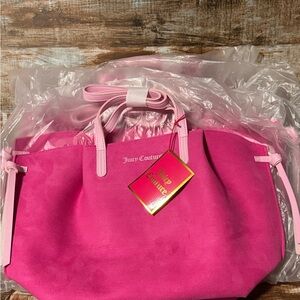 Juicy Couture Large Pink Tote Bag lot of 5 approximately 10” deep by 17” wide